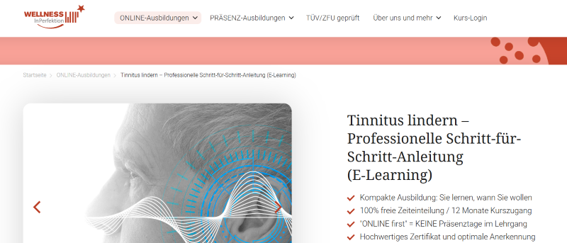 Tinnitus lindern – Professionelle Schritt-für-Schritt-Anleitung (E-Learning)